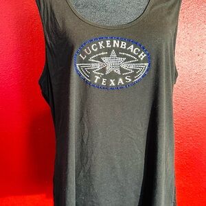 Luckenbach Jeweled Tank Top With Lace Back, Size XL